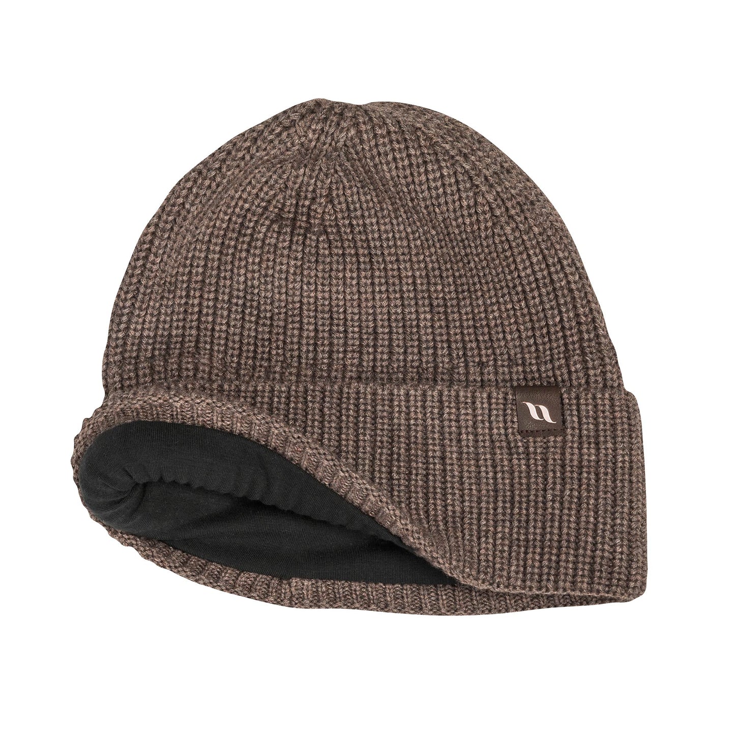 brown knitted beanie