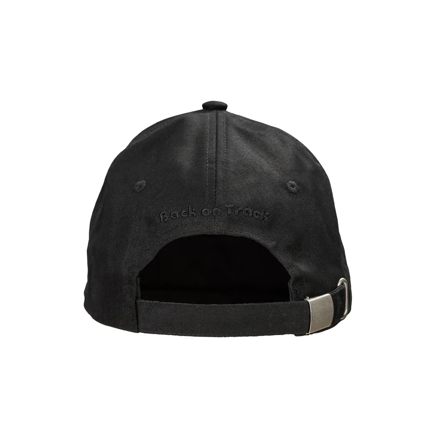 back of black BOT cap