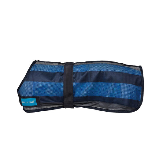 flat lay style picture of cool on track dog coat