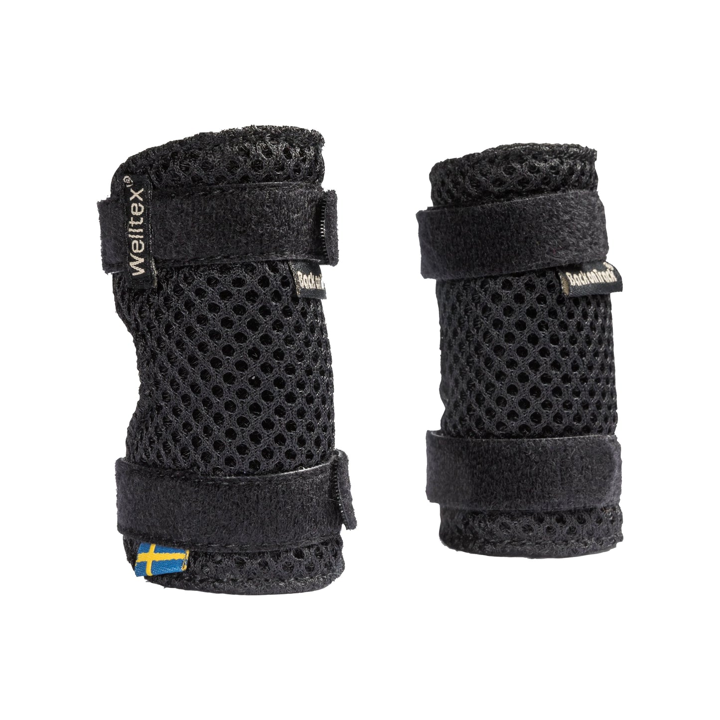 pair of dog leg wraps, side view