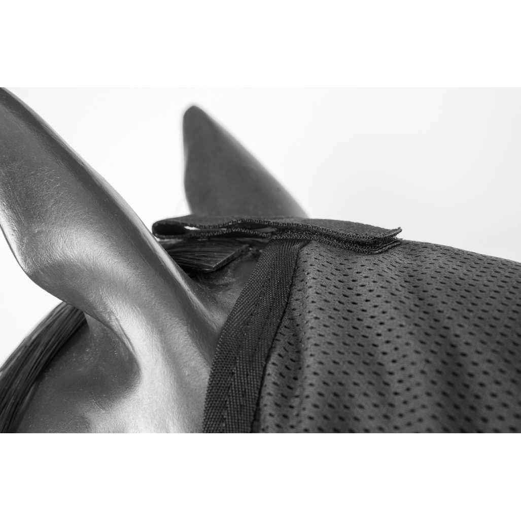 close up detail of halter attachement on neck cover