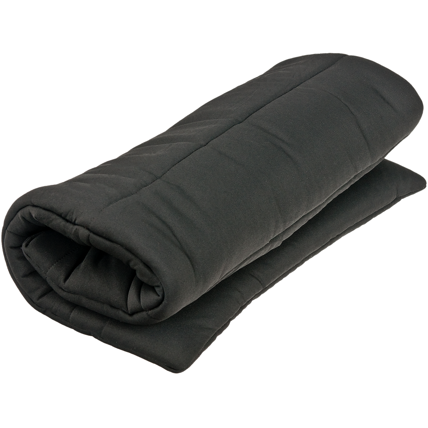 black mini blanket rolled up