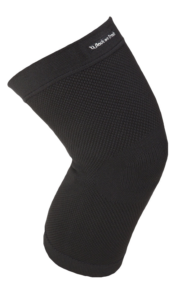 black knee brace with 4-way stretch