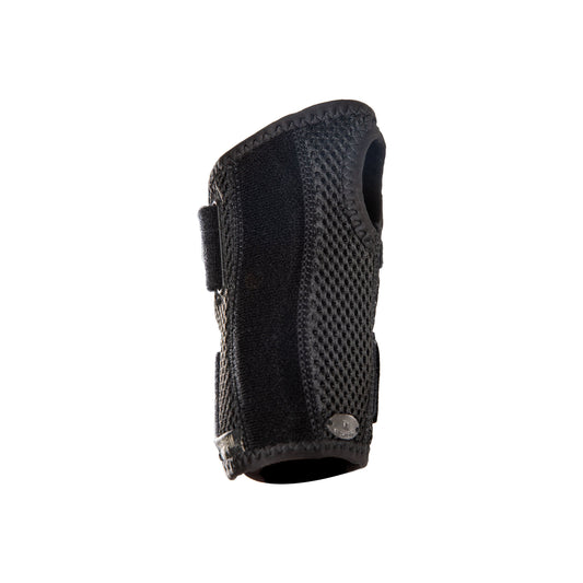 black splinted carpus wrist brace