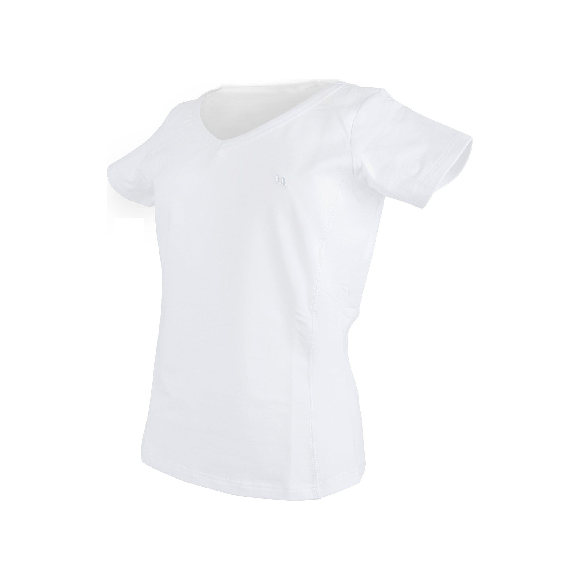 a white v-neck shirt