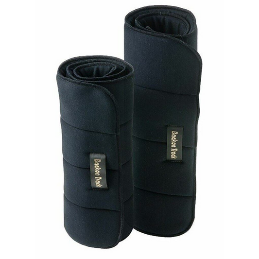 black no bows leg wrap PAIR