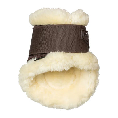 inside view of brown fur lined fetlock boot 