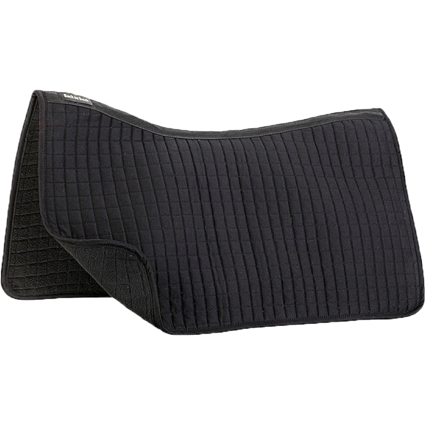 black western saddle pad with folded corner