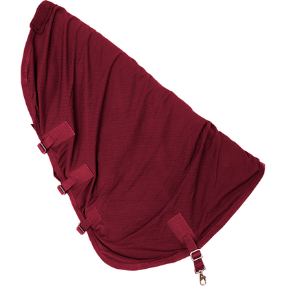 burgundy  mesh neck cover for horse