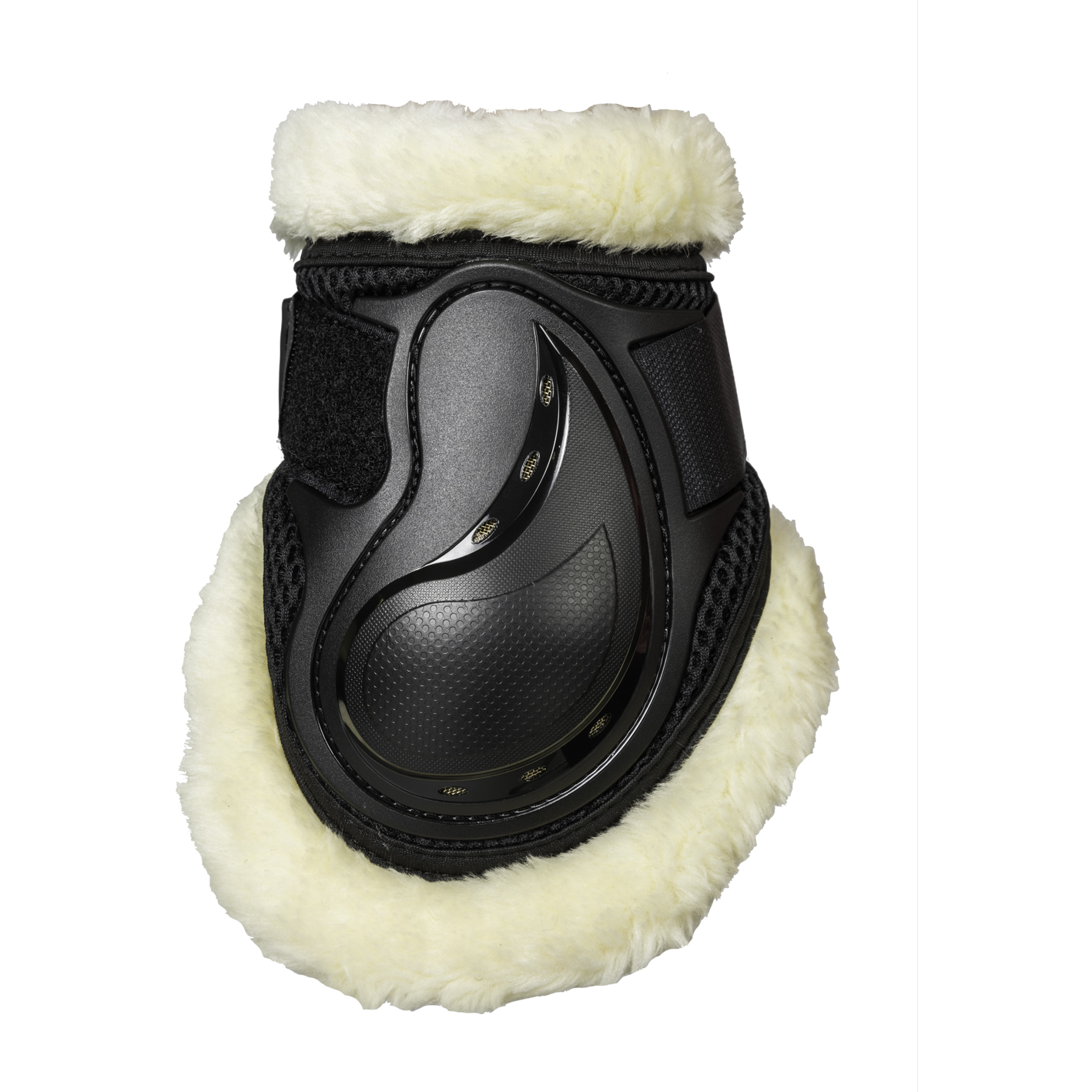 black fur lined fetlock boot 