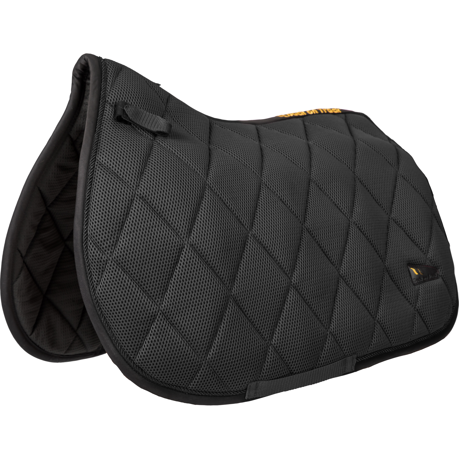 black airflow saddle pad , jumping or all purpose shape 