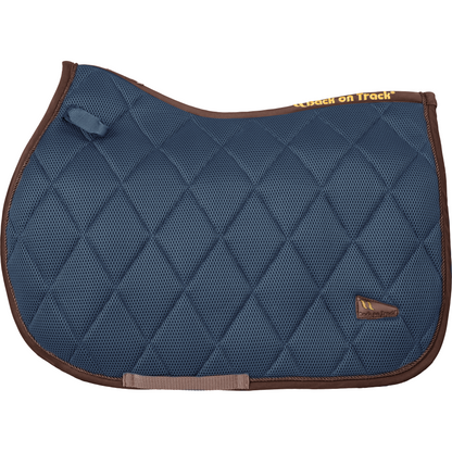 navy airflow saddle pad , jumping or all purpose shape 