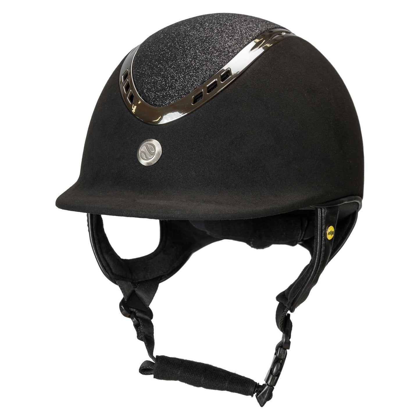 black riding helmet with sparkle 