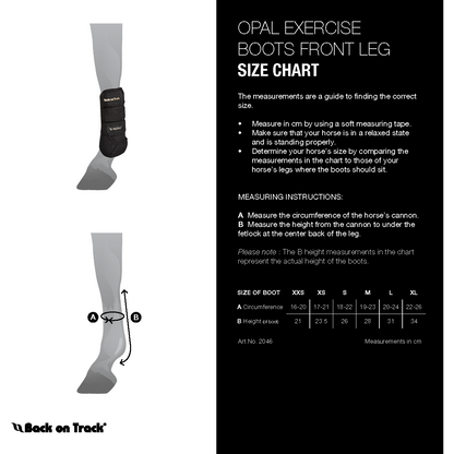 size chart for opal boots (FRONT)