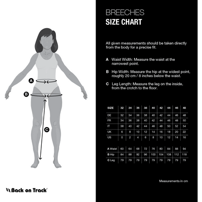 measuring chart for breeches