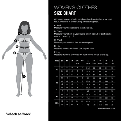 general size chart for womens clothing